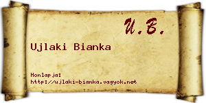 Ujlaki Bianka névjegykártya